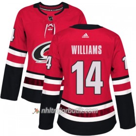 Dame Ishockey Carolina Hurricanes Tröja Justin Williams 14 Adidas 2017-2018 Röd Authentic